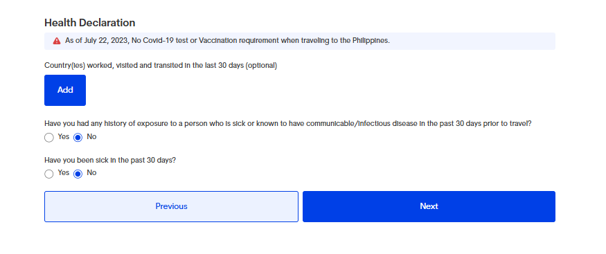 Hướng Dẫn Khai Báo Etravel Nhập Cảnh Philippines