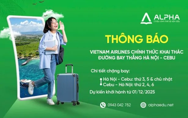 Vietnam Airlines khai thác đường bay thẳng Hà Nội – Cebu