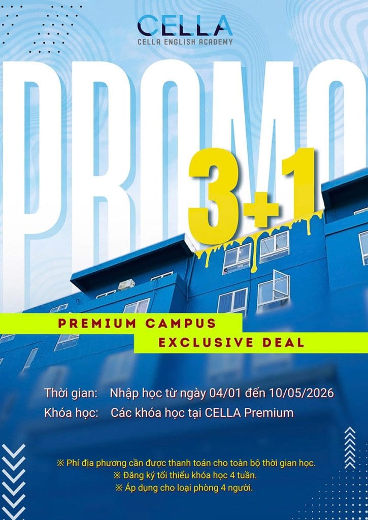 Học Bổng Trường Anh Ngữ Cella (Premium Campus)