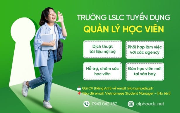 Trường LSLC tuyển dụng Vietnamese Student Manager